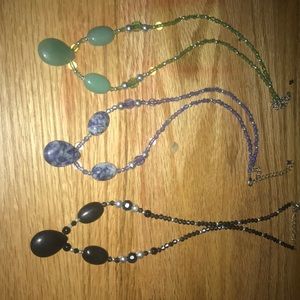 Set of 3 beaded necklaces